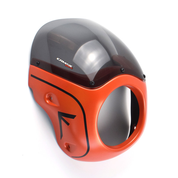 Ermax Ermax nose fairing | matte jet black/matte baja orange | triumph trident 660 2021>current